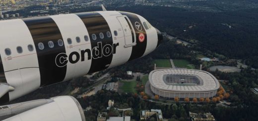BFU READY! Condor Flugdienst D-ASGE Eintracht Frankfurt 8K+4K w/ custom Cabin FENIX – Ultra Realism v1.0