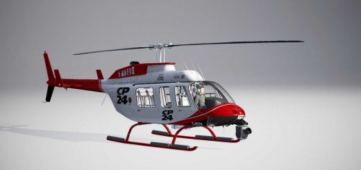 CowanSim Bell 206 LongRanger Livery – CP24 Toronto – C-FCTV v1.0
