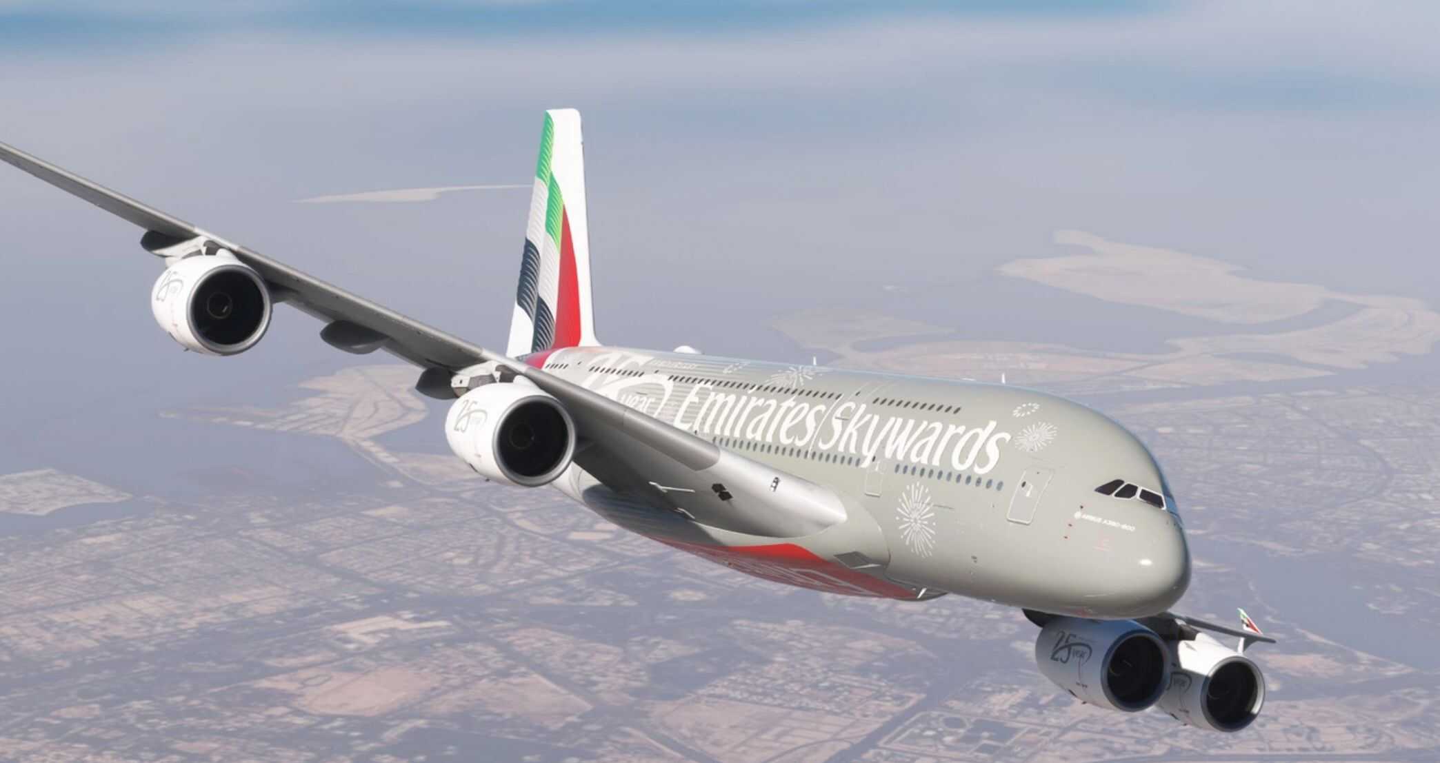 FlyByWire A380X Emirates A6-EUE – Skywards 25 years anniversary v1.0