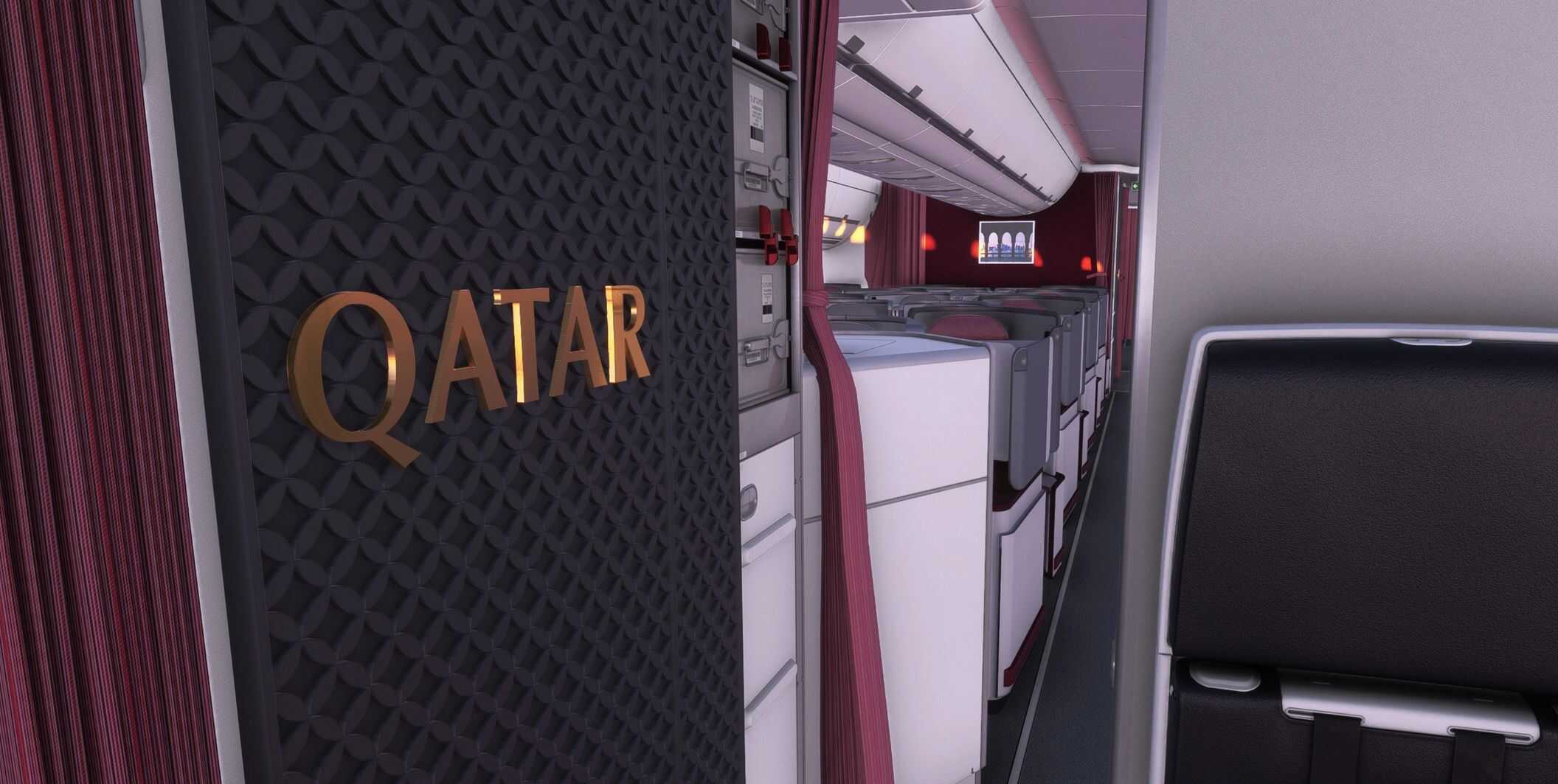 QATAR Airways Fleet w/ 3D Cabin | A350-900 inibuilds v1.5fix