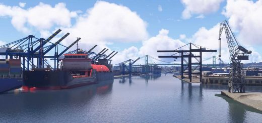 San Pedro Bay Port Facilities, Los Angeles & Long Beach CA USA (V3.0 MSFS2020) / (V1.3 MSFS2024) v1.1